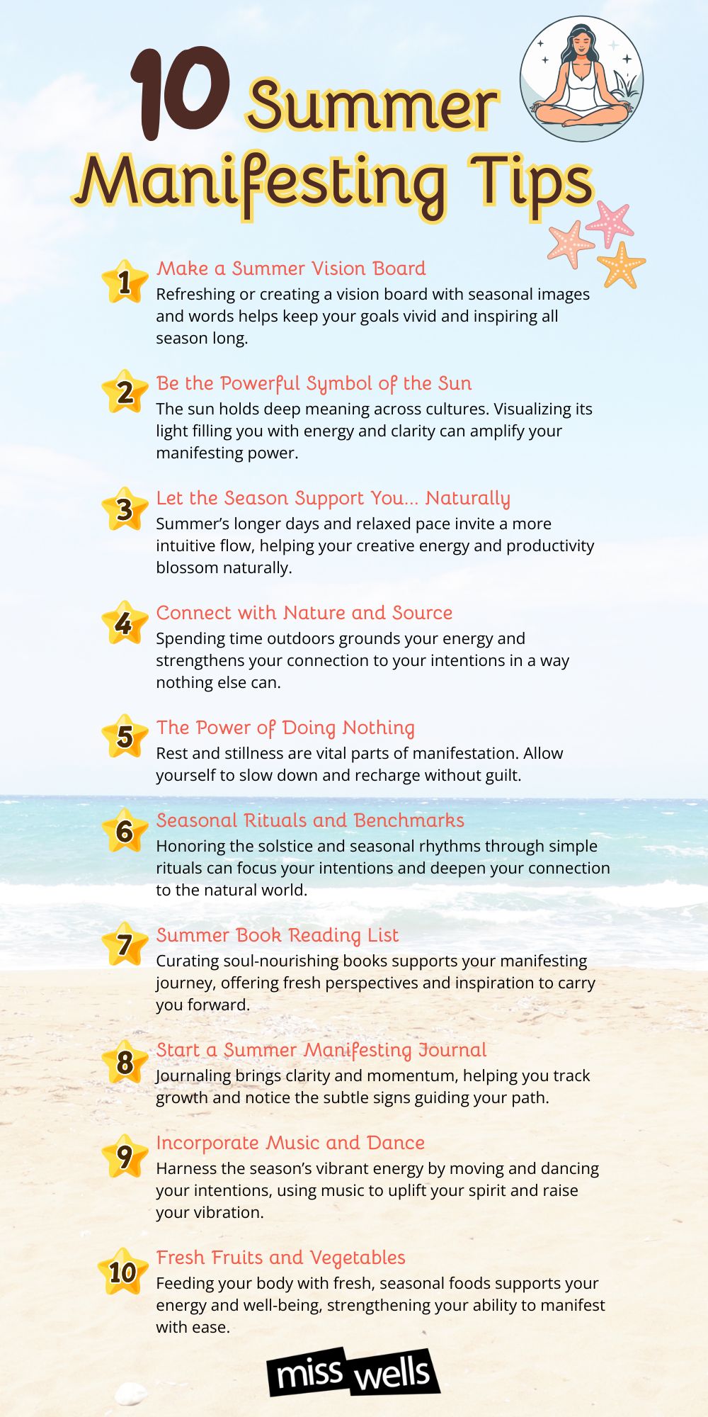 10 Summer Manifesting Tips Infographic